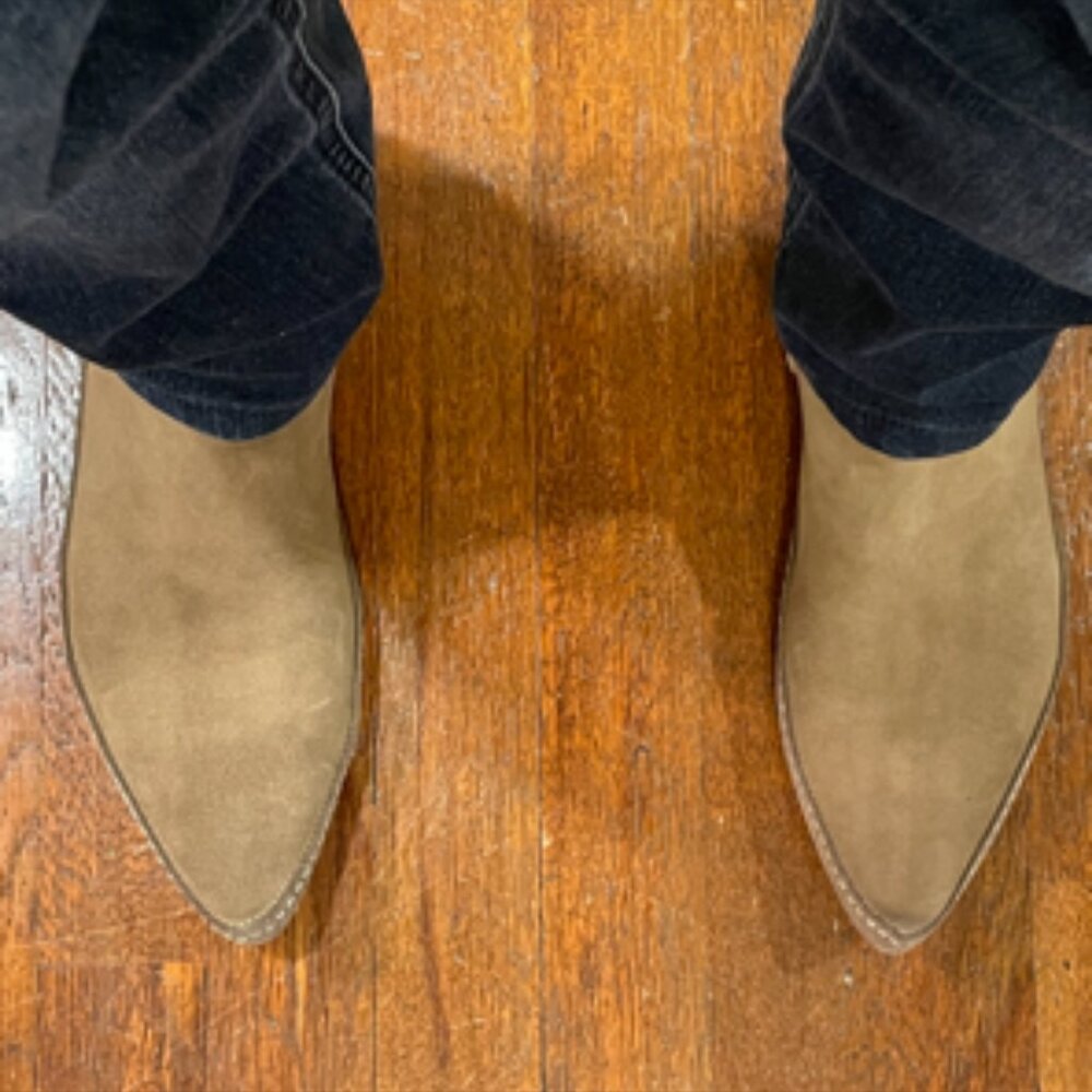 SONORA Men's Suede Zip Ankle Boots - Size 41